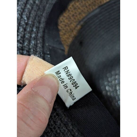 Magid Hats Women's Two Toned Brown Black Fedora 100% Straw Paper Hat - Picture 5 of 7